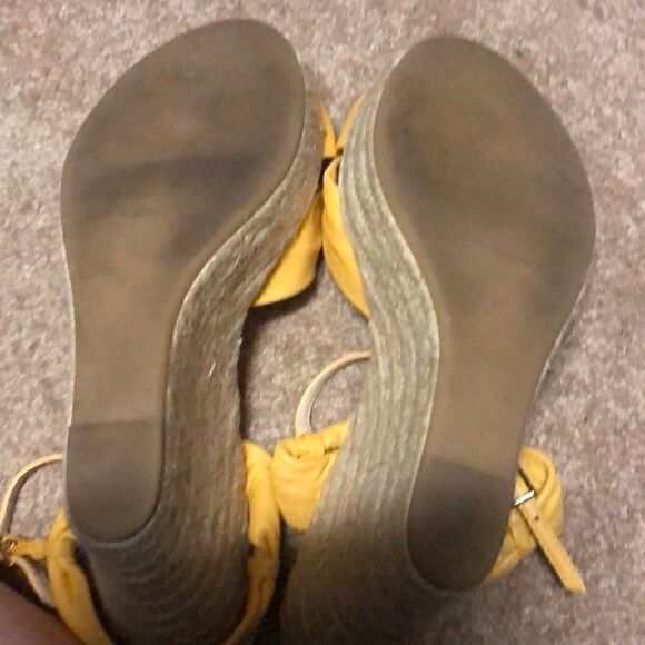 Yellow leather wedges talbots 9 1/2 - Picture 5 of 5